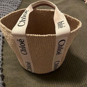 Chloe woody basket large. Gently used. The C has pealed off on one side.